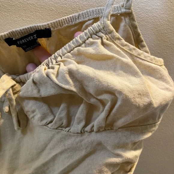 Yellow-Cropped Tank Top - Picture 4 of 5